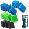 NEUSID Spugna filtrante per acquario Juwel M Compact/Bioflow 3.0 | 16 filtri in spugna per acquario, 4 blu fine, 4 blu grosso, 4 nitrato verde, 4 spugne al carbone attivo