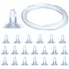 HXC 20 ventose per acquario con tubo d'aria da 4 m, ventose trasparenti, set di accessori per acquario, per Holding Airline Tubing, supporto per piante, muschio, nido di gamberetti