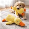 ASWVD 2026 Anatra antistress per cani, peluche morbido cigolante, giocattolo interattivo per cuccioli, peluche indistruttibile per piccola e media taglia, papera cigolante gialla 32cm (giallo*2)