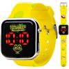 Accutime Spongebob Squarepants - Orologio a LED per bambini, cinturino giallo brillante, display digitale allegro, facile da leggere, durevole e confezione regalo in latta, Orologio LED Spongebob,