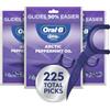 Oral-B Glide - Set di 3 plettri per filo interdentale alla menta piperita al gusto di olio di menta piperita, 75 pezzi