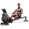 YOSUDA Vogatore professionale per casa, 43kg Magnetwiderstand, Max 181kg | 16 Livell, Pieghevole, Binario in alluminio da 134 cm, App/Bluetooth, Sedile Confortevole, 90% Pre-assemblato, Portabottiglie