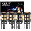 KATUR T10 W5W LED 194 168 2825 Lampadina Cuneo LED CANBUS Senza errori Super Luminoso Giallo Ambra 30x3014SMD 12-24V per Luci Car Dome Map Door Luce di cortesia per Targa (Versione aggiornata)