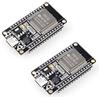 ELEGOO Scheda di Sviluppo ESP-32 USB C 2PCS, 2.4GHz WiFi+Bluetooth | Dual Mode Microcontrollore Dual-Core per Arduino IDE, Supporto MicroPython, NodeMCU, AP/STA/AP+STA, Chip Seriale CP2102