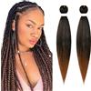 Aomig Extension per Treccie, 2 Pezzi Extension Treccine Africane Sintetica Braiding Hair, Jumbo Treccia Capelli Fibra Kanekalon Intrecciare per Ragazza Donna, Estensioni dei Capelli Ideali