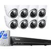 Reolink 12MP Kit Videosorveglianza PoE, Audio Bidirezionale, RLK16-1200D8-A | NVR 16CH 4TB e 8x Telecamera Esterno Interno con Faretto, Rilevamento di Persona/Veicolo/Pet, Sistema Espandibile a 16TB