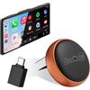 Carlinkit Mini Ultra 3 Wireless CarPlay & Android Auto Adapter, Plug & Play | 10s Auto-Connect, Online Upgrade, USB-A/C, Convert OEM Wired to Wireless Dongle, Compatible with Factory Wired Cars, Orange