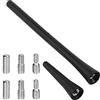URAQT Antenna Auto, Antenna Universale per Auto 6,5cm + 18,5 cm, con Screws M4 M5 M6,con Forte Funzione di Ricezione FM/AM/DAB
