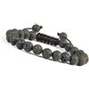 GD GOOD.designs Bracciale di perline da uomo pietra naturale - Bracciale energetico completamente regolabile - Bracciale a sfere Chakra 8mm