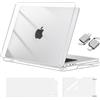MOSISO Custodia Compatibile con MacBook Pro 16 Cover M5 M4 M3 M2 M1 2026 | Copritastiera&Proteggi Schermo&Adattatore Tipo C&Case per Pro 16,2 pollici 2026 2025 2024 2023 2022 2021,Cristallino