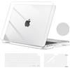 MOSISO Custodia Compatibile con MacBook Air 13 Cover M5 M4 M3 M2 2026-2022 | Copritastiera&Pellicola&Sottotazza&Case per MacBook Air 13,6 pollici A3449 A3240 A3113 A2681 2025 2024, Cristallino