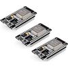 ELEGOO Scheda di Sviluppo ESP-32 3 Pezzi Micro USB 2.4GHz Dual Mode | WIFI+Bluetooth Microcontrollore Supporto Arduino, MicroPython, NodeMCU, AP/STA/AP+STA, Chip Seriale CP2102