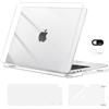 MOSISO Custodia Compatibile con MacBook Air 13 Cover M5 M4 M3 M2 2026-2022 | Case&Copritastiera&Pellicola&Copri Webcam per MacBook Air 13,6 pollici A3449 A3240 A3113 A2681, Trasparente