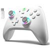 ECHTPower Controller per PC/Switch, 1000Hz Polling Rate, 3 modalità, 2.4GHz+Bluetooth+Cavo, Hall Joystick, 800mAh Batteria, Turbo e Vibrazione, Controller Wireless per PC/Switch/iOS/Android