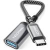deleyCON Adattatore USB-C a USB 10 Gbps OTG - Spina C a Presa A - Cavo per iPhone 17/16/15 Air/Pro/Max, Galaxy S25/S24/S23, A56, A16, Tablet, MacBook, iMac, iPad, Notebook ecc.