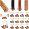 YOZON 20 pezzi Quadrati Gommini per Sedie in Silicone con Feltro, Proteggi Gambe per Mobili 20-26mm, Elastiche Protezione per Gambe Delle Sedie per Antigraffio, Feltrini per Chair Leg Protectors