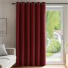 Deconovo Tende Camera da Letto Oscuranti per Interni 280 CM Altezza, Tenda Oscurante Termica Isolante con Anelli per Finestre 1 Pannello, 200x280 CM, Rosso Scuro