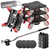 ONEON Kit Sposta Mobili Pesanti con Sollevatore(5 Ruote Sing. Parked) | Sollevatore mobili pesanti, 360° ruote aggiornate, pannelli in acciaio al carbonio, supporta fino a 500 kg