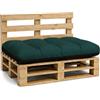 Amazinggirl Cuscini per pallet esterno Cuscino per seduta 120x80 cm - per bancali grandi schienale o seduta da divano panchina da giardino balcone e terrazza 120 x 80 Verde