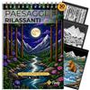 Finoly Libri da Colorare per Adulti Paesaggi A4 Riduce lo Stress | | Album da Colorare per Adulti Principianti e Esperti | Mindfulness Inchiostro Non Che Trapassa