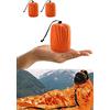 HONYAO Sacco a Pelo d'Emergenza, Coperta di Sopravvivenza Riutilizzabile, Coperta di Isolamento Termico di Primo Soccorso per Outdoor Campeggio Trekking Viaggiare, 2pz