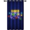 YONGFOTO Tenda Gamer Cameretta Ragazzo videogiochi Fluorescenza Gamepad Controller Oscuranti Cortina Gaming per Camera Bambini con Occhielli 1 Pannello 140 x 229 cm