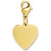 GD GOOD.designs Charms ciondolo con chiusura a moschettone | Ciondolo per collana in acciaio inox 316L | Charm per bracciale, placcato oro 18K | Resistente all'acqua