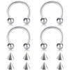 FECTAS 14G 16G 18G 20G Acciaio Chirurgico Naso Setto Ferro di Cavallo Orecchino Tragus Cartilagine Helix Daith Rook Conch Sopracciglio Labbro Ombelico Pancia Capezzolo Piercing Sostituzione Spike