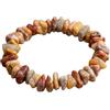 Generico Bracciale elastico Energetico con Pietre chip Naturali Protezione, Equilibrio e Armonia Spirituale - chip in Cristalli Naturali, Amuleto Unisex