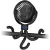 ITSHINY Ventilatore per Passeggino, 8000mAh Ventilatore Portatile Usb Ricaricabile, Ventilatore da tavolo con Treppiede flessibile 4 velocità per Passeggino, Tapis Roulant, Culle, Tenda