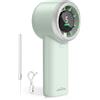 WHATOOK Ventilatore Turbo Portatile Potente: 13500 RPM Raffreddamento Istantaneo, USB Ricarica Rapida 2H, Mini Ventola a Mano Personale con 5 Velocità, Display HD per Viaggi/Sport/Spiaggia (Verde)