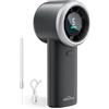 WHATOOK Ventilatore Turbo Portatile Potente: 13500 RPM Raffreddamento Istantaneo, USB Ricarica Rapida 2H, Mini Ventola a Mano Personale con 5 Velocità, Display HD per Viaggi/Sport/Spiaggia (Nero)