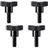 PrecisionGeek Viti zigrinate/vite a spalla DIN 464 M4 x 8mm Acciaio Annerito - 4 pz