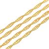 Perlin Catena a maglie da 3 metri, catena in metallo, rotonda, anello da 2 mm, al metro, per la creazione di gioielli fai da te (oro)