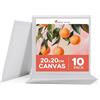 Zenacolor - Tela per Dipingere 100% Cotone - 20x20cm (Set da 10) | Tela 280 g/m² · 100% cotone · Pronta per dipingere · Ideale per acrilico, olio, tempera e guazzo · Uso artistico