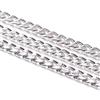 Perlin Catena a maglia marina da 3 m, catena a maglia barbazzale, di metallo, ad anello tondo, 3 mm, al metro, per la creazione di gioielli, collane e bracciali, colore argento
