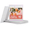Zenacolor - Tela per Dipingere 100% Cotone - 24x30cm (Set da 10) | Tela 280 g/m² · 100% cotone · Pronta per dipingere · Ideale per acrilico, olio, tempera e guazzo · Uso artistico