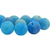 Perline di agata satinate, pietre preziose, rotonde, 6 mm, 8 mm, 10 mm, con foro per infilarle (blu, 8 mm, 15 pezzi)