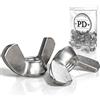 PD® Dado ad Alette M8 (DIN 315) | Acciaio Inox A2 V2A di Alta Qualità | Uso Universale | 10 Pezzi
