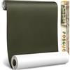 POSGUO Toppe Adesive in Velluto per Tessuti Riparazione 43x200 cm Verde oliva | Kit Tessuto Adesivo in Velluto per Riparazione per Divano, Cuscino, Scatola di Gioielli, Cassetto, Abitacolo, Forte Adesione