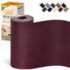 POSGUO Toppe Adesive in Velluto per Tessuti Riparazione 10x200 cm Bordeaux | Kit Tessuto Adesivo in Velluto per Riparazione per Divano, Cuscino, Scatola di Gioielli, Cassetto, Abitacolo, Forte Adesione