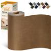 POSGUO Toppe Adesive in Velluto per Tessuti Riparazione 10x200 cm Marrone | Kit Tessuto Adesivo in Velluto per Riparazione per Divano, Cuscino, Scatola di Gioielli, Cassetto, Abitacolo, Forte Adesione