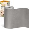 POSGUO Toppe Adesive in Velluto per Tessuti Riparazione 10x200 cm Grigio | Kit Tessuto Adesivo in Velluto per Riparazione per Divano, Cuscino, Scatola di Gioielli, Cassetto, Abitacolo, Forte Adesione