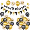 YeahBoom Decorazioni per Feste,Ci mancherai Banner,Good Luck Palloncini,We Will Miss You Banner,Coriandoli Palloncini,Pensionamento Decorazione,Festa di Pensionamento,Laurea,Andare Via Party, Decorazioni Addio