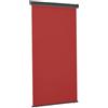 GFRMPORM Tenda laterale per balcone, 125 x 250 cm, rosso, tenda laterale autobloccante in poliestere resistente ai raggi UV, con rullo in alluminio, protezione dal vento e protezione solare, per montaggio a
