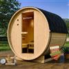Artsauna Sauna da esterno a forma di botte Spitzbergen 180 per 4 persone - Forno da 6 kW, pietre per sauna e accessori - Botte sauna in legno di abete - Sauna da giardino