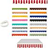 Generico Mantovana Di Ricambio Tende Da Sole Retrattili Patio, Striscia In Tessuto con Profilo Di Fissaggio Incluso, Mantovana Impermeabile In Poliestere Per Negozi, Giardini E Verande(Red White,B250cm)