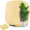 Biamaleu 2 Pezzi Protezione Invernale per Piante, 120x180cm Tessuto Non Tessuto | 70g/m² Antistrappo, con Cerniera e Coulisse, per Copri Limone, Olivo e Palme, Piante e Alberi Frutto da Esterno
