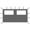 MBDRKVGF Parete laterale per gazebo, 4 x 2 m, con finestra, antracite, per gazebo da giardino, tenda per feste e pergola