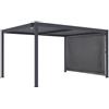 Habitat et Jardin Pergola bioclimatica con tenda da sole in alluminio Windsor - 3 x 4 m - Grigio